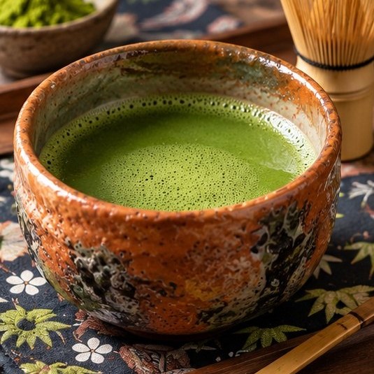 Bol de matcha fouetté